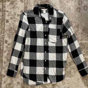 Plaid long sleeve top